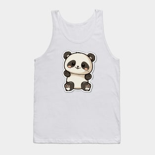 Cute Little Happy Panda Smiling Tank Top